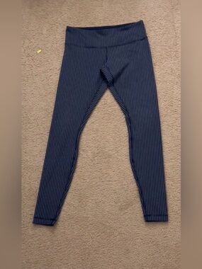 lululemon athletica Navy Pinstripe High-Rise Leggings
